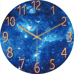 Luxury Starry Marble 12 Inch Modern Slient Wall Clock