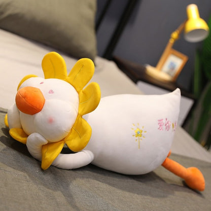 Super Cute Baby Duck Lying Plush Stuffed Doll Pillow Cushion Gifts