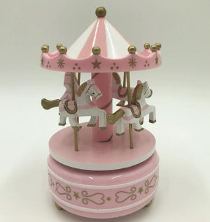 Wooden Horse Carousel Merry Go Round Music Boxes