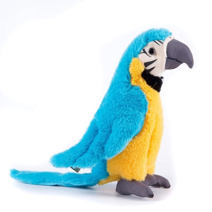 Lifelike Parrot Psittacidae Scarlet Macaw Bird Plush Stuffed Doll