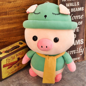 Cute Colorful Pig with Clothes Plush Stuffed Toys Gift