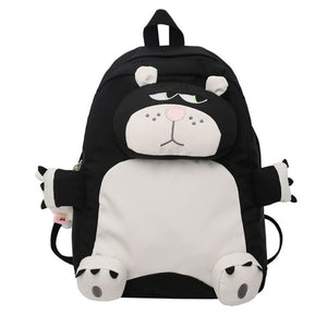 Funny Cartoon Bear Casual School Bag Backpack