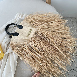 Luxury Tassel Straw Rattan Weave Handbags shoulder Bags