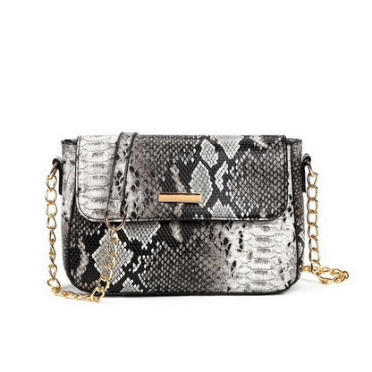 Snake Print Leather Women Small Purse Shoulder Bags