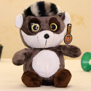 Cute Big Eyes Raccoon Soft Plush Stuffed Pillow Doll