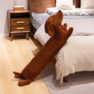 Cute Brown Short-legged Dachshund Dog Stuffed Plush Pillow Doll Gift