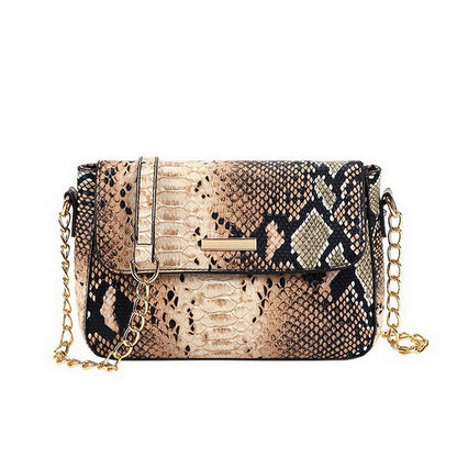 Snake Print Leather Women Small Purse Shoulder Bags