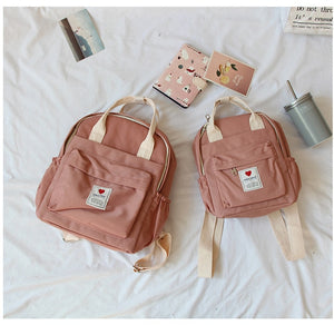 Lovely Mini Heart School Backpack for Teenage Girls