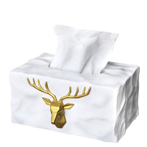 European Luxury Gold Deer Towel Napkin Tissue Holder Decor