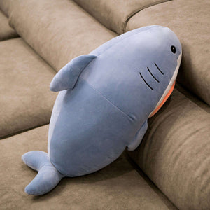 Cute Cuddly Huggable Cat Shark Plush Stuffed Toys Pillow