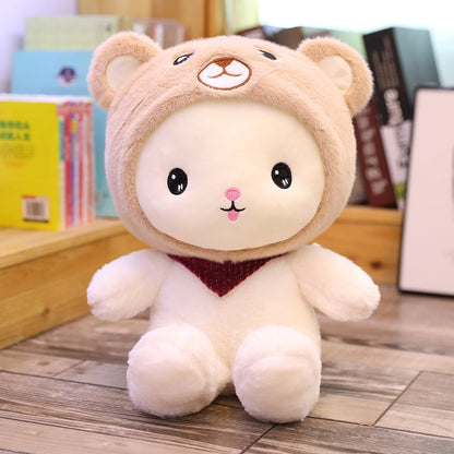 Little Bear in Cuddly Suit Plush Stuffed Doll Toy Gift for Girls