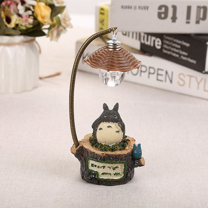 Cute Tororo Spirited Away LED Night Resin Figures Model Decor