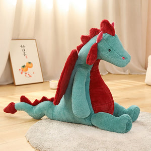Cute Giant Salamander Dragon Sitting Plush Stuffed Pillow Doll