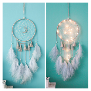 Feather LED Night Light Dreamcatchers Walling Hanging Decor