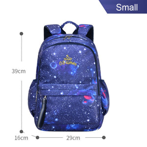 Cute Gradient Starry Waterproof Backpacks School Bag for Girls