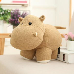 Cute Elephant & Hippo Soft Plush Stuffed Doll Toys for Children