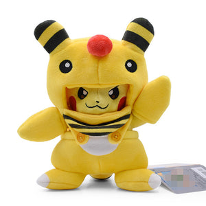 Cute Pokemon Pikachu Cosplay Suit Plush Stuffed Doll
