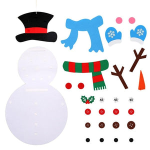 DIY Felt Snowman Christmas Wall Hanging Decoration