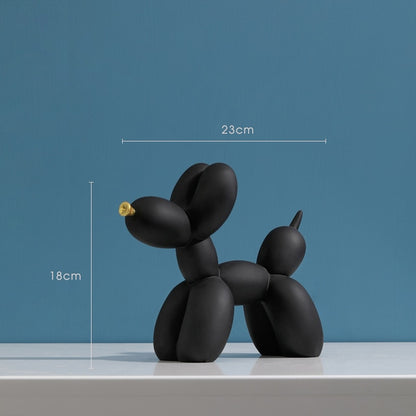 Modern Balloon Dog Resin 18cm Figurine Sculpture Interior Home Decoration