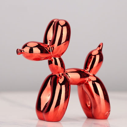 Electroplating Balloon Dog Metallic Style Resin Model Sculpture Figurine