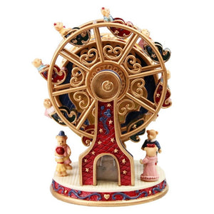 Rotating Ferris Wheel Resin Rotating Music Box Bear Music Box Christmas Gift Decoration