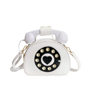 Retro Classic Telephone Shape Purses Handbags Shoulder Bag