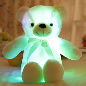 Cute Teddy Bear LED Glowing Light Soft Plush Stuffed Pillow Doll Toy