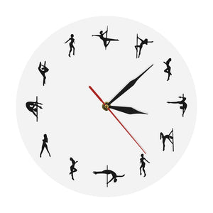 Pole Dance Dancer Wall Clock