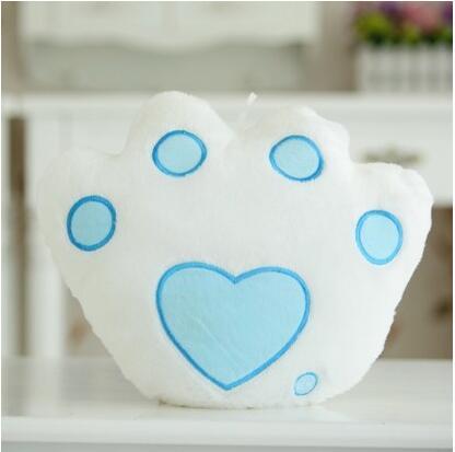 Cute Bear Cat Paw Shape LED Glowing Light Soft Plush Stuffed Pillow Doll
