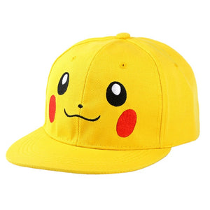 Anime Yellow Pokemon Pikachu Bucket Wide Hat Outdoor Cap