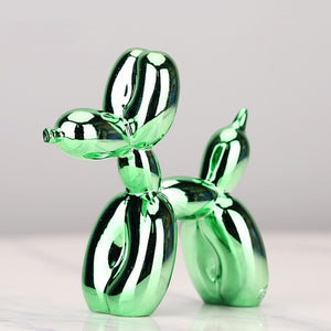 Electroplating Balloon Dog Metallic Style Resin Model Sculpture Figurine