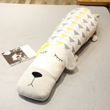 Cartoon Sleeping Animal Long Pillow Soft Plush Stuffed Doll Gift for Kid