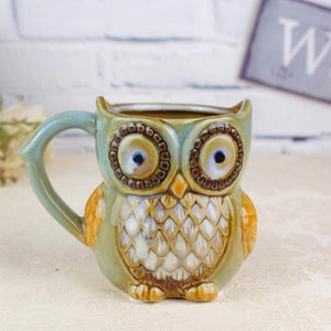 Vintage Xmas Owl Mugs Ceramic  Coffee Mug Milk Tea Cup