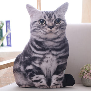 Lifelike Simulation Cat 50cm Cushion Sofa Pillow Case Covers no Filling