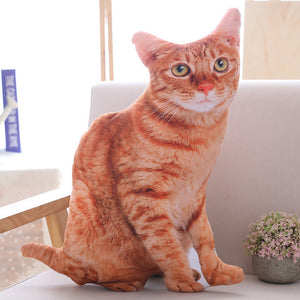 Lifelike Simulation Cat 50cm Cushion Sofa Pillow Case Covers no Filling