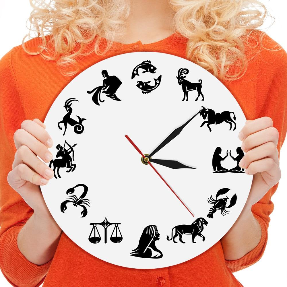Wall Clocks - Astrology Art Zodiac Sign Wall Watch Clock Gift
