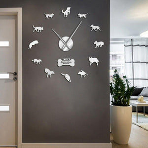 Australian Cattle Dog Large Frameless DIY Wall Clock