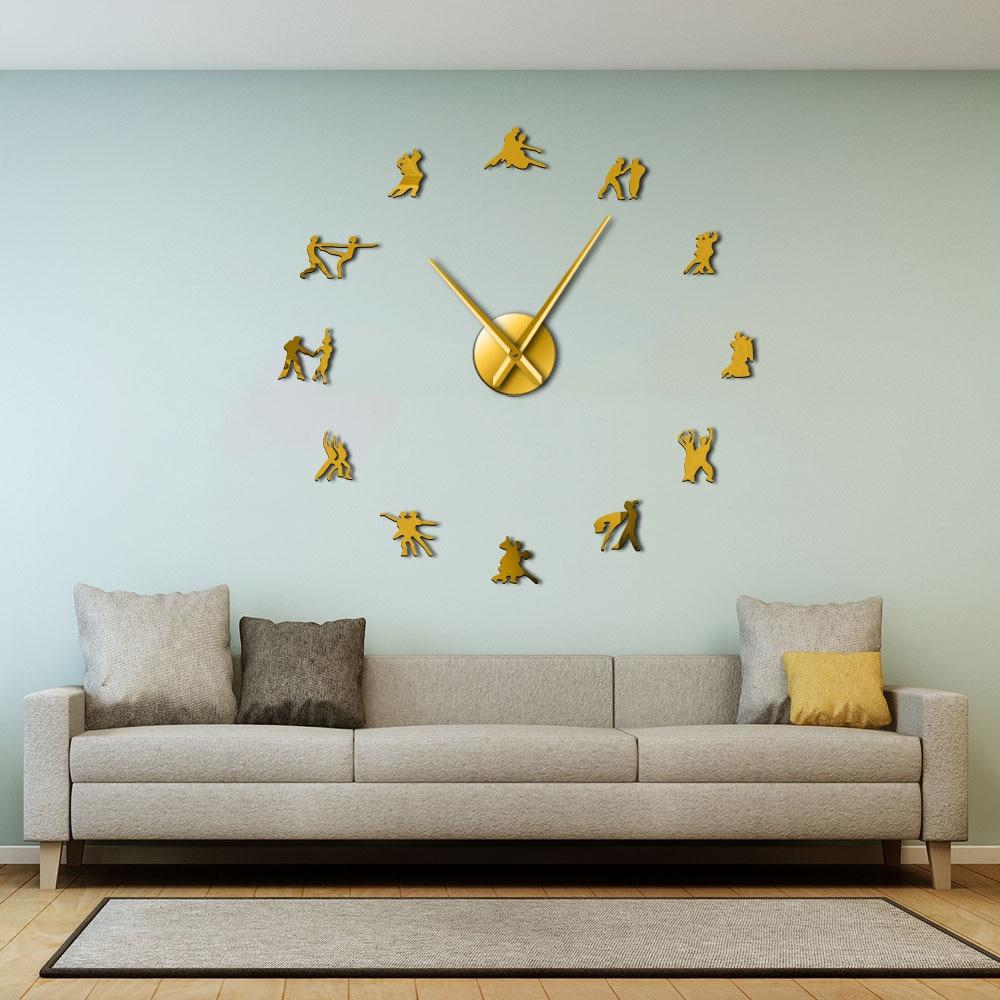 Wall Clocks - Ballroom Dancing Large Frameless DIY Wall Clock Dancers Gift