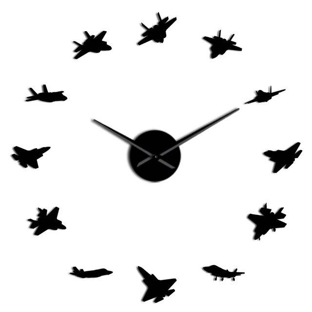 Wall Clocks - Battle War Airlanes Military Large Frameless DIY Wall Clock