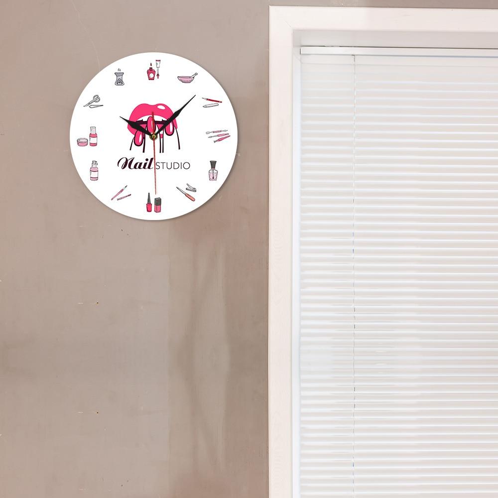 Wall Clocks - Beauty Nail Salon Polish Tools Wall Clock