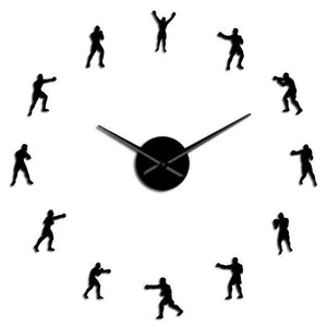 Wall Clocks - Boxing Fighting Gym Large Frameless DIY Wall Clock