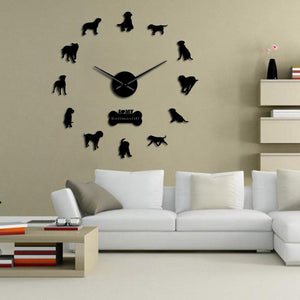 Wall Clocks - Bullmastiff Dog Large Frameless DIY Wall Clock Gift