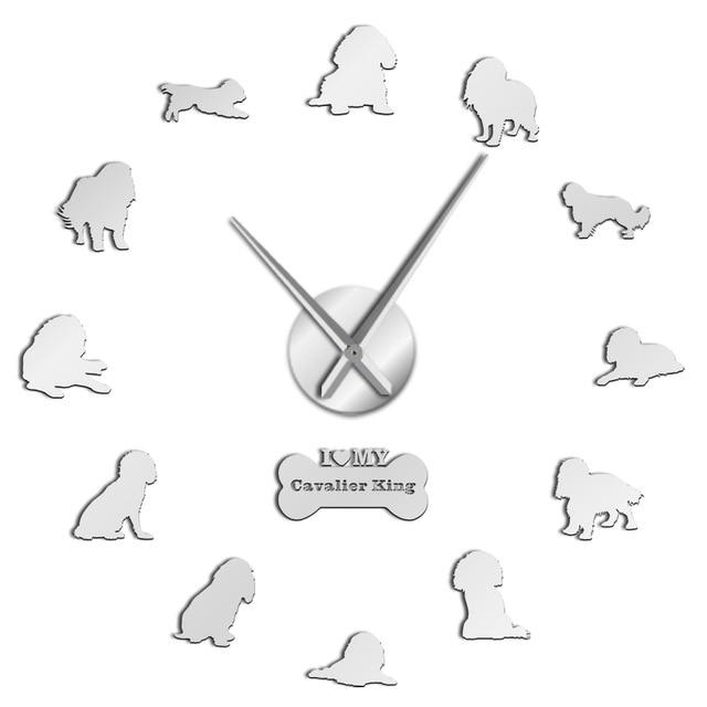 Wall Clocks - Cavalier King Charles Spaniel Large Frameless DIY Wall Clock Gift