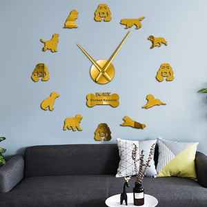 Wall Clocks - Cocker Spaniels Large Frameless DIY Wall Clock