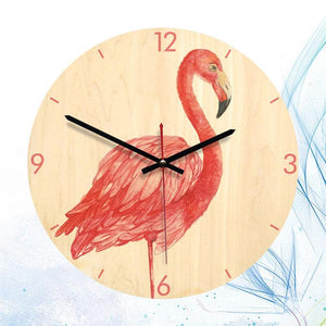 Wall Clocks - Flamingo Wooden Modern Wall Clocks