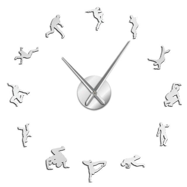 Wall Clocks - Hip Hop Contemporary Large Frameless DIY Wall Clock Dancer GIft