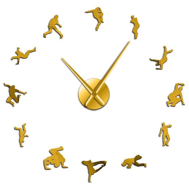 Wall Clocks - Hip Hop Contemporary Large Frameless DIY Wall Clock Dancer GIft