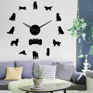 I Love My Bernese Mountain Dog Large Frameless DIY Wall Clock Gift