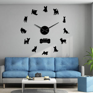 Wall Clocks - I Love My Chihuahua Dog Large Frameless DIY Wall Clock Gift