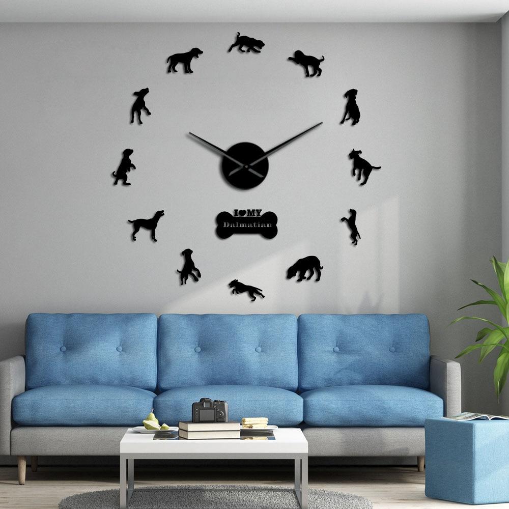 I Love My Dalmatian Dog Large Frameless DIY Wall Clock